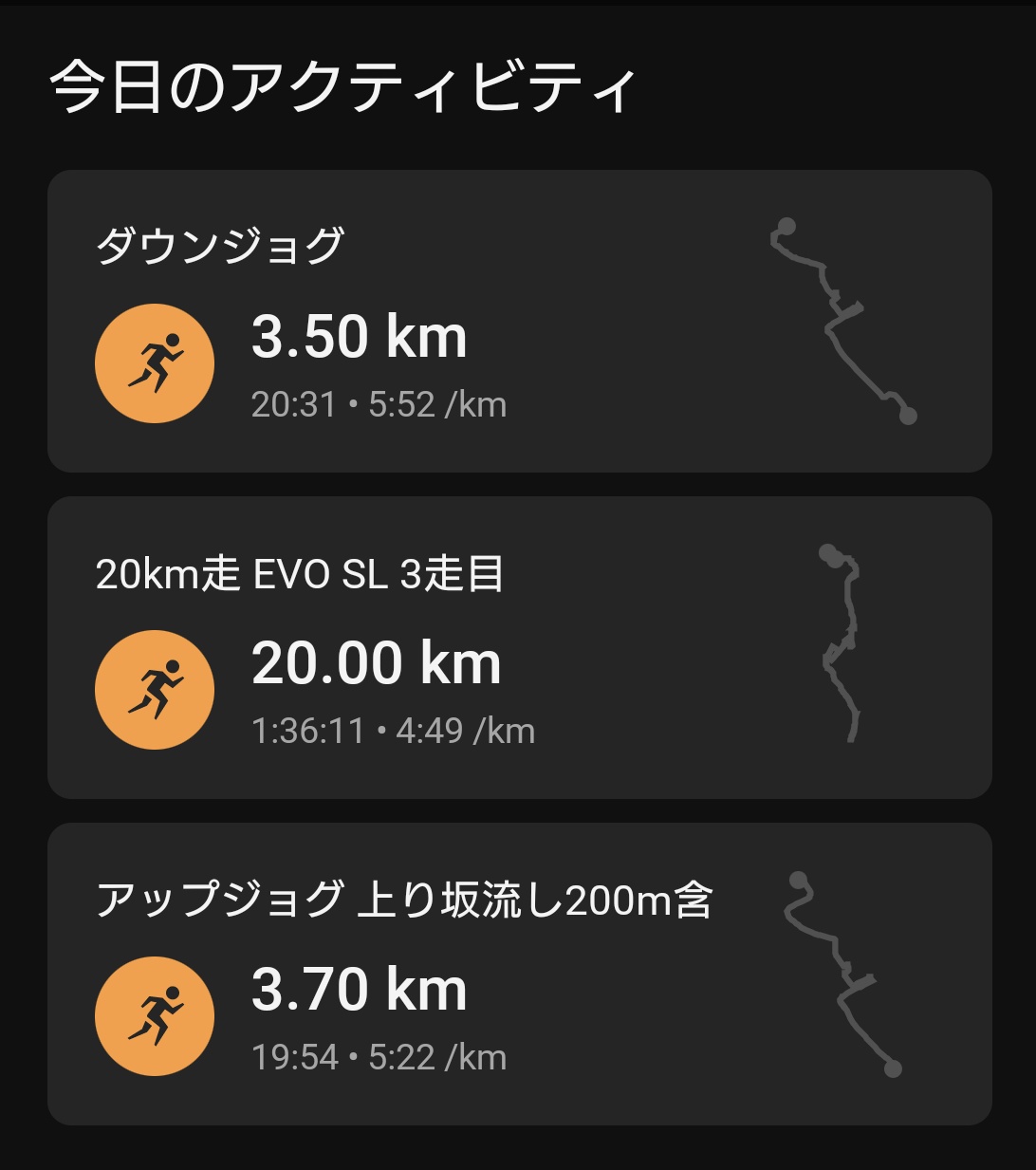 2024/12/21(土) adidas ADIZERO EVO SL 3走目 20km走 VDOT53.5 Eペース